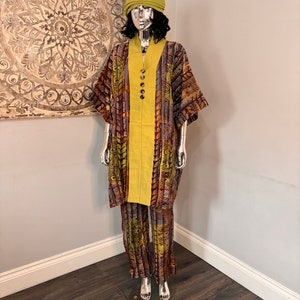 Nigerian Adire Palazzo Two piece set size 8-10 UK