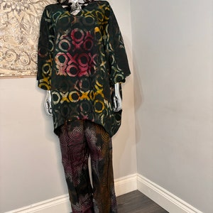 Size 16-18UK Nigerian Adire Palazzo Two piece set size 16-18 UK