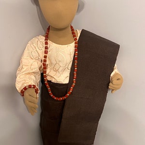 First birthday asooke outfit for girls. Autogele Ikpele and beads