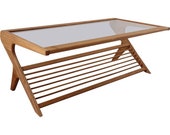 Sculpture Mid-century Coffee Table - Danish Style of Ico Parisi - Coffe Table Wood - Tea Table - Modern Design - Home Decor - Free Shipping