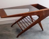 Danish Style Mid-century Coffee Table - Glass Table - Ico Parisi - Coffe Table Wood - Wooden Table Solid - Modern Design - Home Decor