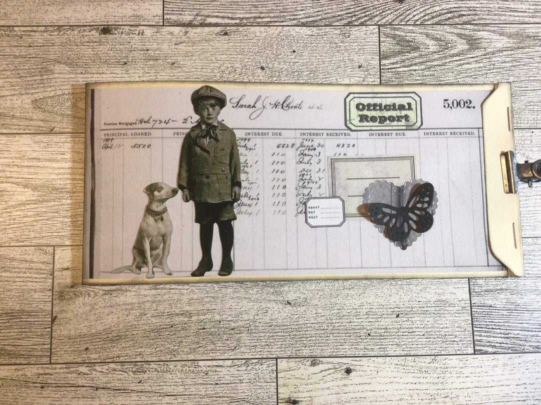 Faux Checkbook Style Notepadvintage Theme Etsy