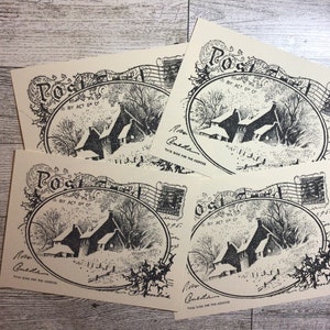Tarjetas de diario-Postal nevada