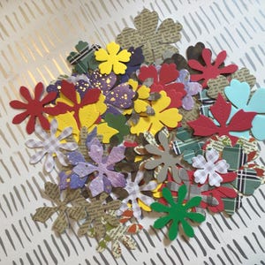 80+ Flower Die Cuts | Die Cut Embellishments | Flower Ephemera