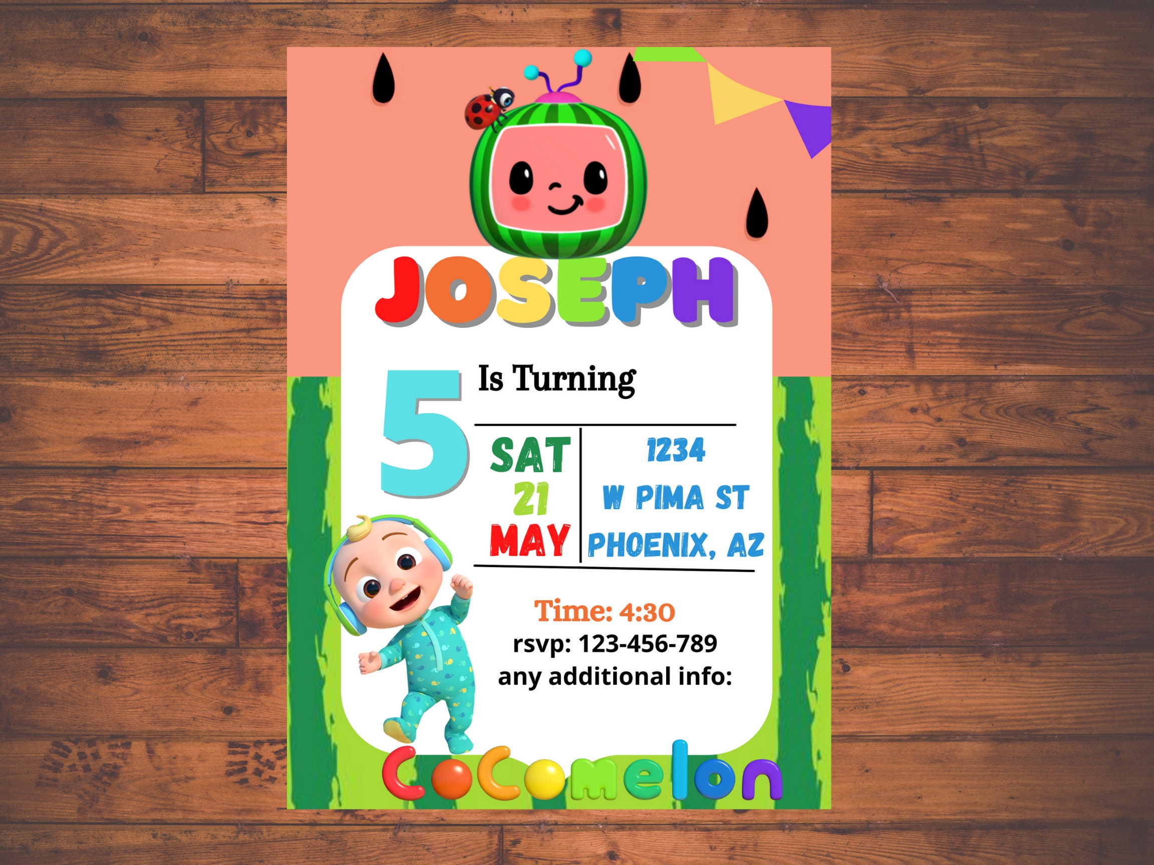 Invitación de cumpleaños de Etsy España