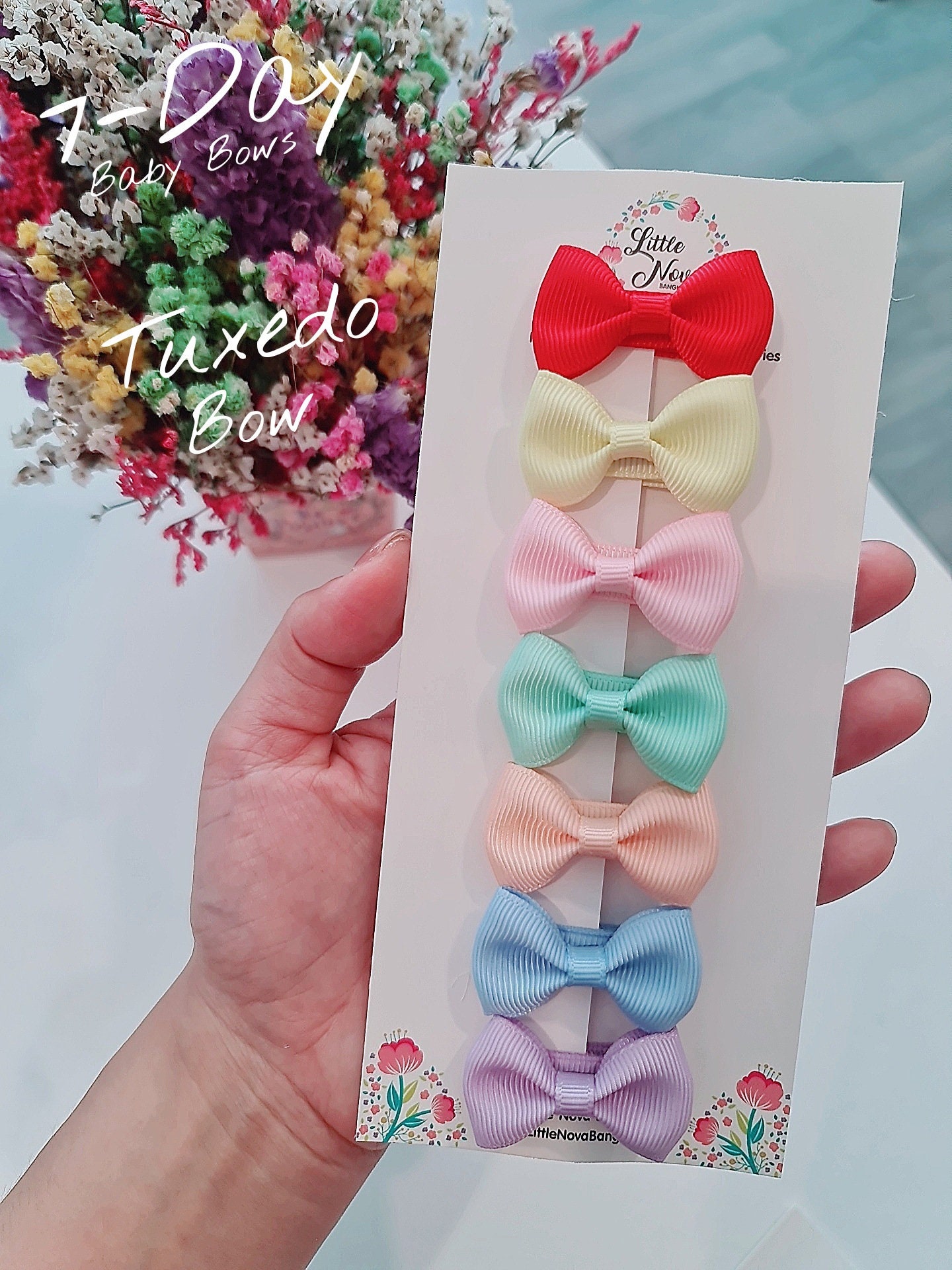 Babyhug Free Size Hair Clips Bow Design Pack of 5 - Multicolor