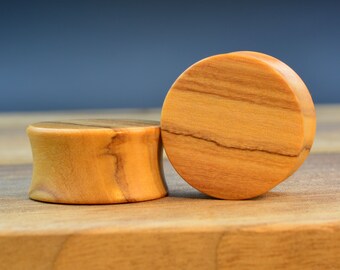 Olive wood ear plugs