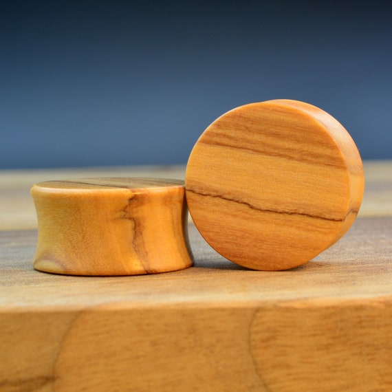 Olive Wood Ear Plugs Etsy