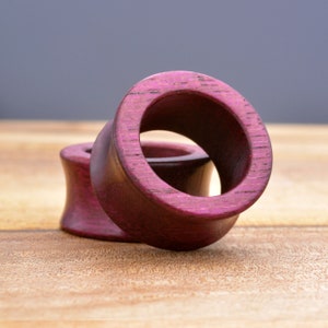 Ear tunnel made from Purplewood