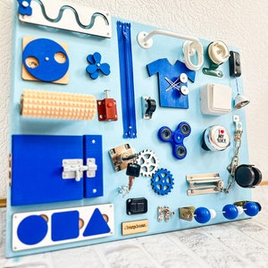 Jouet Montessori Occupé en bois | Cube d'activités pour bébé | Jouet sensoriel pour tout-petits | Cadeau 1er anniversaire | Jouet de motricité | Cadeau fait main pour bébé