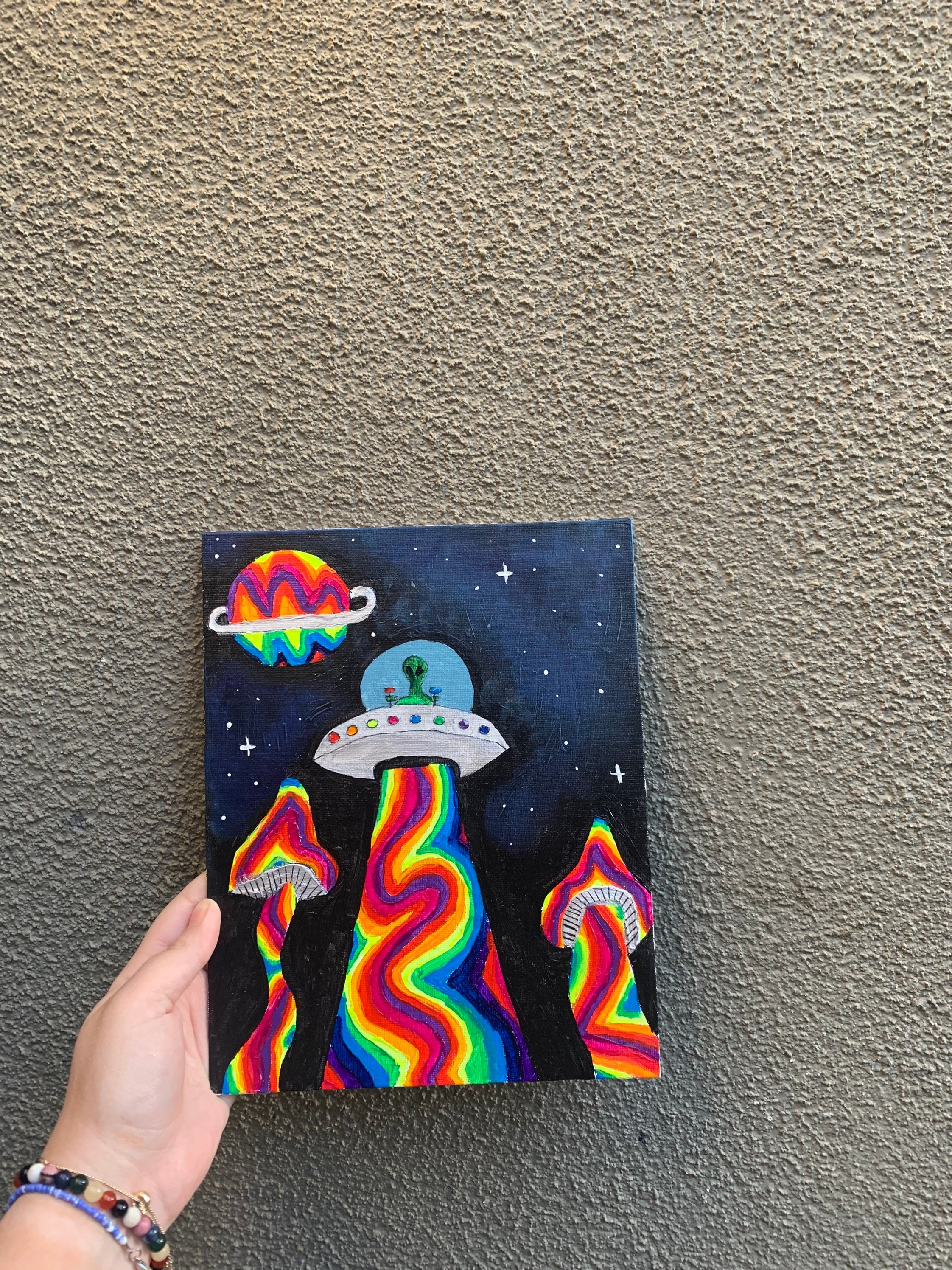 Alien painting | Etsy