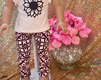 Kaleidoscope Leggings for 18 inch doll, ag doll leggings