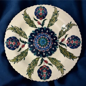 40 cm Ceramic Handmade Plates, Turkish Ceramic Plates, Turkish Ceramic Tile, Handmade Ceramic, Home Decor, Wall Art, Handmade Pottery