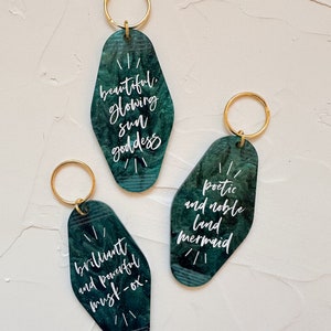 Galentine's Day Compliment Schlüsselbund - Emerald Galaxy | Sonnengöttin Schlüsselanhänger