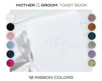 Letterpress Mother of the Groom Toast Book: Handmade Paper, Silk Ribbon
