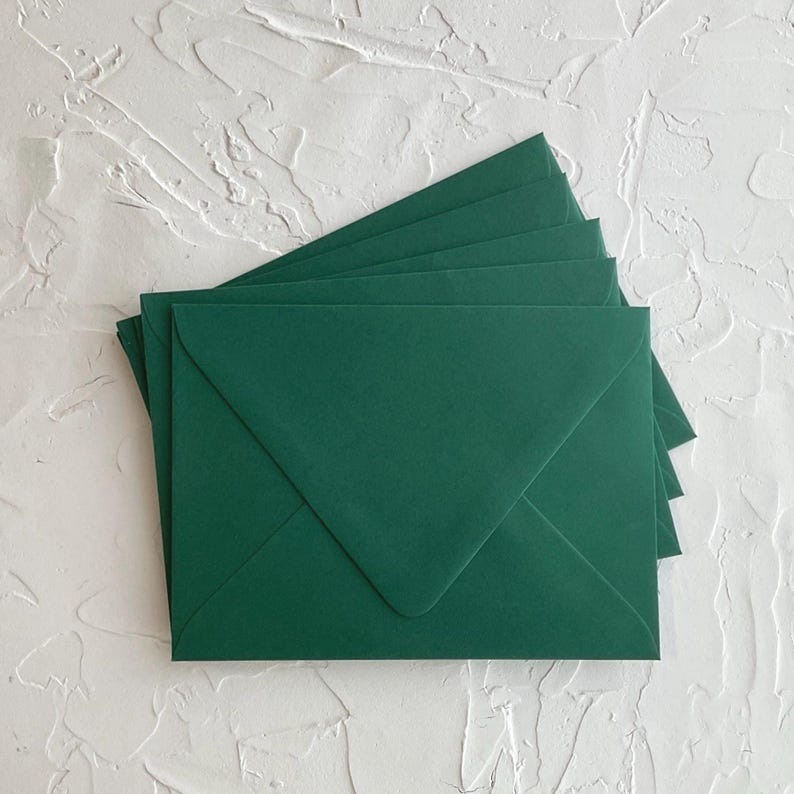 COLORPLAN Forest Green A7.5 Euro-flap Envelopes - Pack of 5 - Etsy