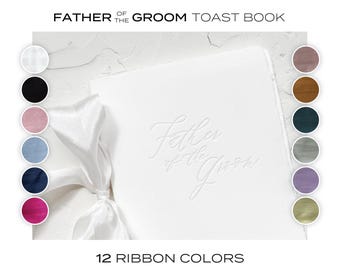 Father of the Groom Toast Book: Letterpress Handmade Paper with Silk Ribbon