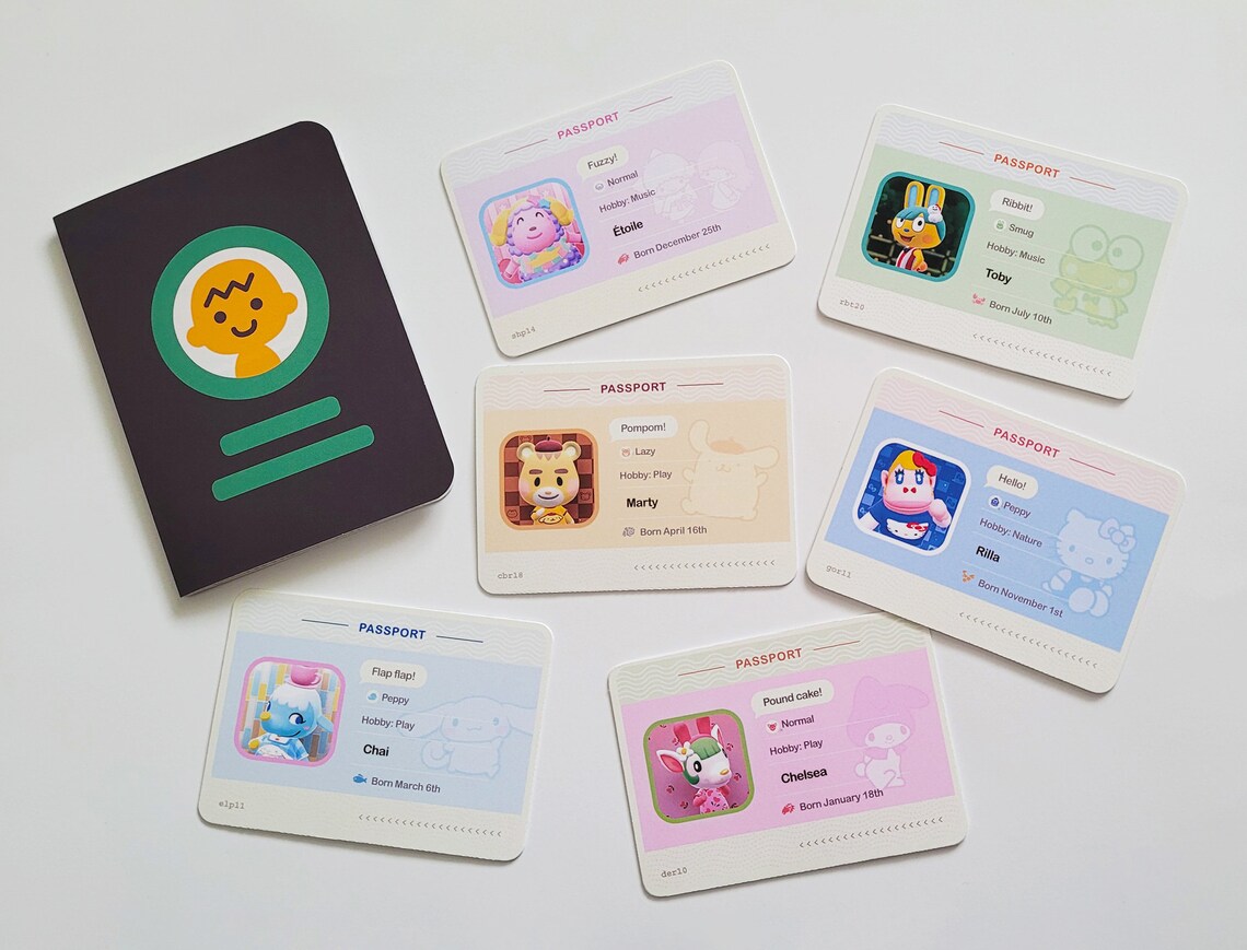 Animal Crossing Custom NFC Passport Cards Etsy