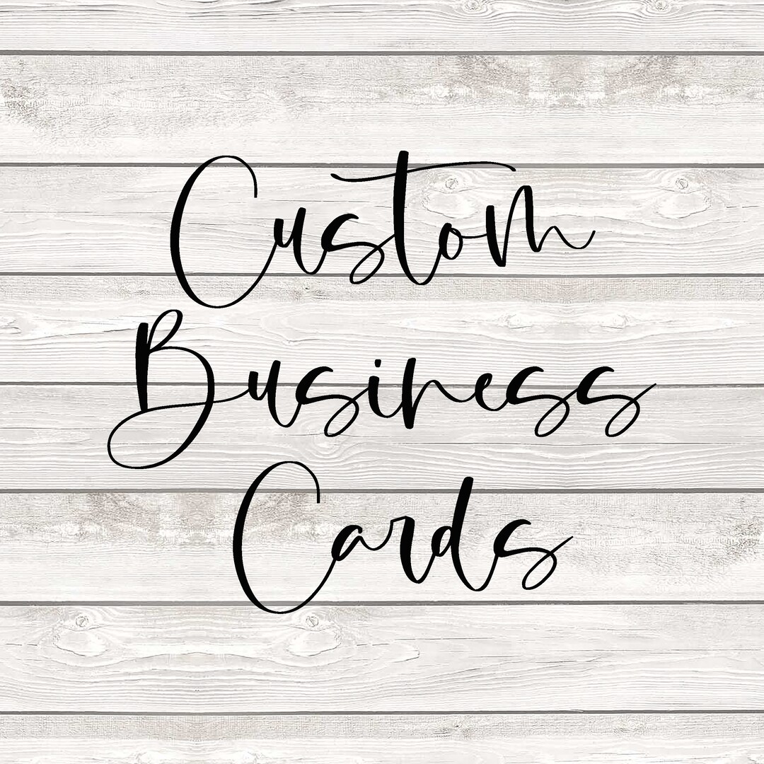 Custom Business Card Design Digital Design Etsy