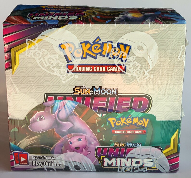 Pokemon UNIFIED MINDS English Sun & Moon Booster Box Factory Sealed 36 packs Pokemon UNIFIED MINDS English Sun & Moon Booster Box Factory Sealed 36 packs