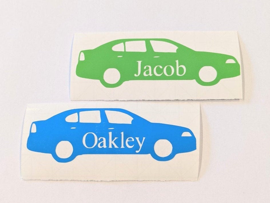 Personalised car name stickers car label personalised car Etsy