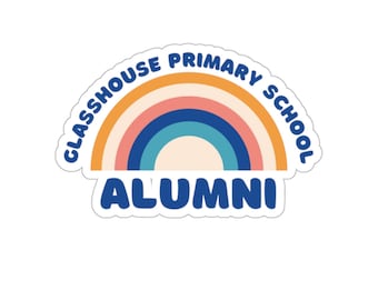 Bluey Calypso Glasshouse Grundschule Alumni gestanzte Aufkleber