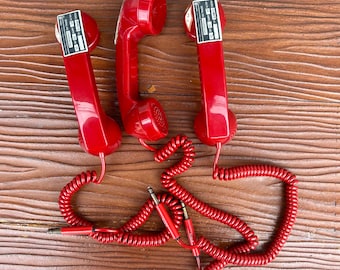 Lollipop DJ hoofdtelefoon Vintage telefoonmodel rode kleur Simplex USA