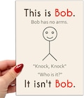 Funny Birthday Card for Men Women, Humor Greeting Card, Unique Birthday Gift for Friends, Dad Mom, Cute Birthday Stationery(This is Bob)