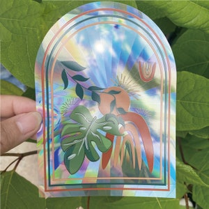 Boho Suncatcher Sticker | Window Decal | Rainbow Maker | Prism | Vinyl Waterproof