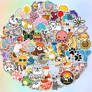 5-220 Pcs Cute Animal Stickers for kids, aesthetic gifts for kids party, vinyl stickers for laptop, water bottle, wall, notebook, reward