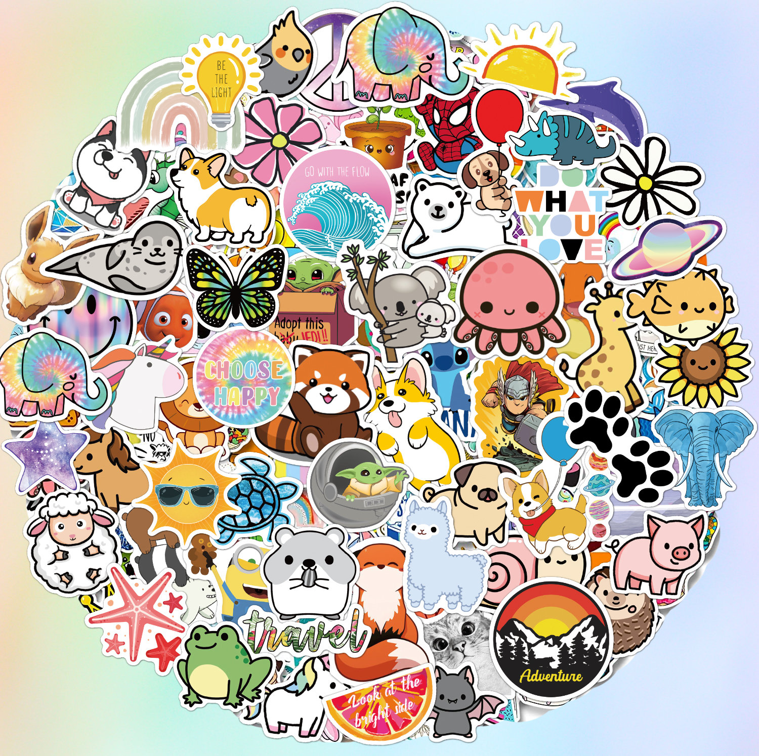 5-220 Pcs Cute Animal Stickers for Kids, Aesthetic Gifts for Kids Party, Vinyl  Stickers for Laptop, Water Bottle, Wall, Notebook, Reward 