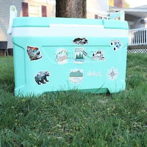 Outdoor Adventure Stickers for Water Bottles, Camping Hiking Sticker ...