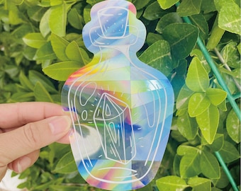 Bottle Suncatcher Sticker | Window Decal | Rainbow Maker | Prism | Vinyl Waterproof