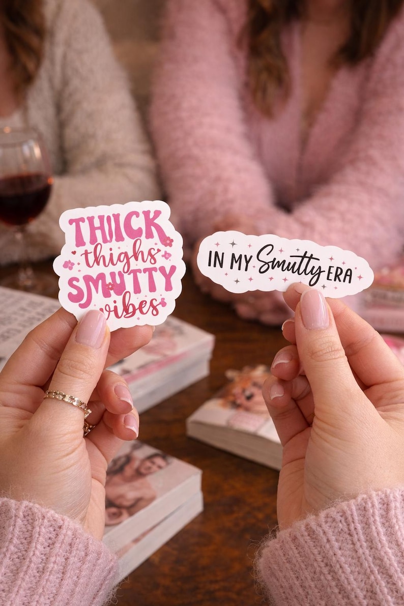 10-200 PCS Smutty Book Stickers for Kindle, Bookish Reader Themed Sticker Pack For Water Bottles, Laptops, Tablets-- Waterproof, Holographic image 4