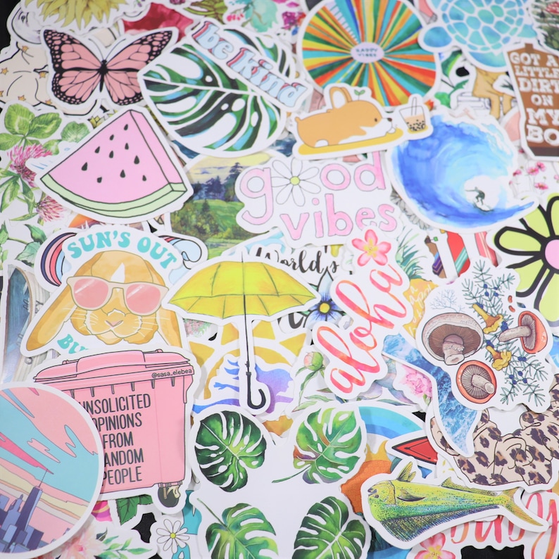 5100pcs Cute Plants/quotes Stickers Aesthetic Vinyl Etsy