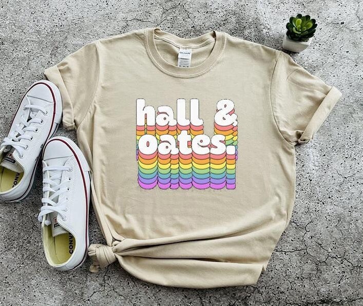 Hall And Oates TShirt Retro Typo Shirt Hall And Oates Etsy