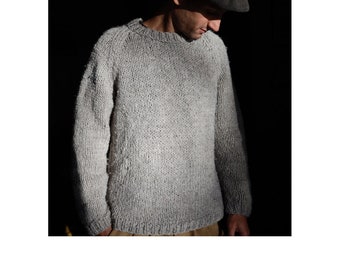 Suéter de lana gruesa / tejido a mano / lana hilada a mano / jersey de primera calidad