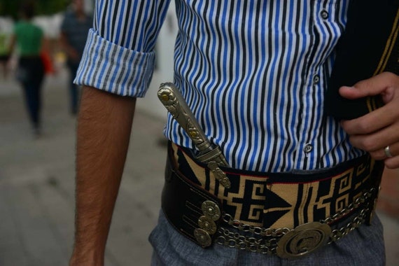 Gaucho Faja Embroidered Guarda Pampa Traditional Gaucho Belt