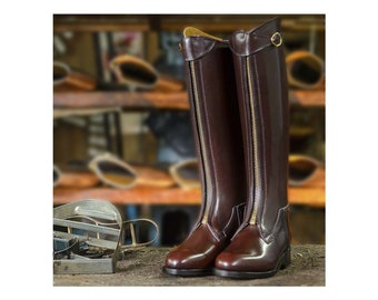 Handcrafted Men real POLO Leather Boots "GOL" | Premium quality | Handmade in ARGENTINA