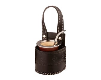 Portamate Mate holder for CAR | Leather Mate Cup Holder