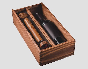 Wine TOOL GIFT SET / Sacacorchos abridor neumático / accesorios de regalo de lujo / Caja de madera