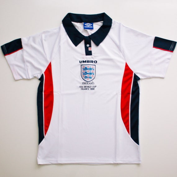 England International Home (1998) Retro Soccer Jer