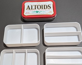 Altoid Tin Storage 1, Craft Supplies Storage, Small Item Organization, 3D-printed Altoid Tin Inserts, Storage Gift, Crafting, Scrapbooking