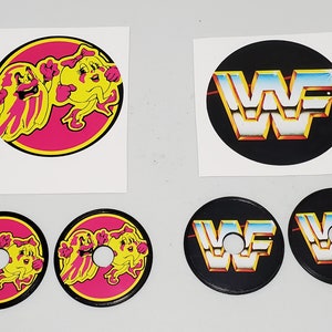 Arcade1Up/Sanwa Joystick Dust Cover – Ms Pacman or WWF - Set of 2 and Sticker