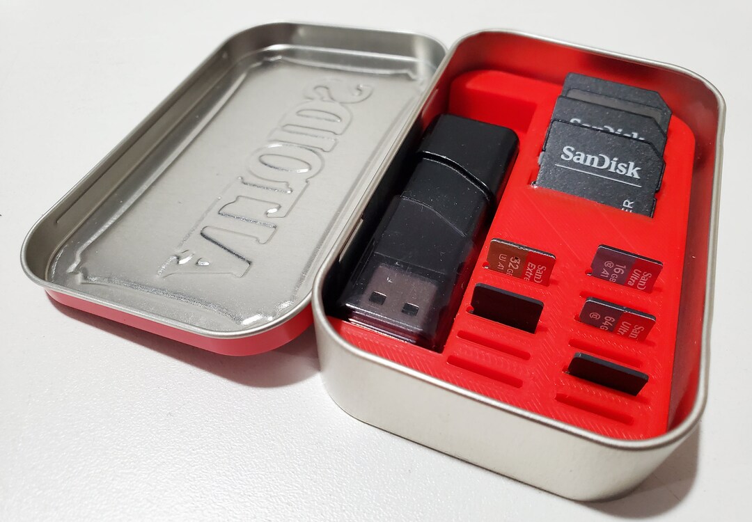 Altoids Mints Tin Sd/microsd Card Holder Insert Etsy