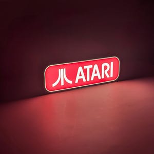 Retro Gaming Atari LED Light Box Sign - Handmade 3D Printed Illuminated ...