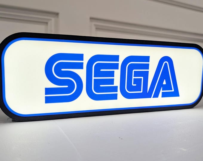 Retro Gaming Atari LED Light Box Sign - Handmade 3D Printed Illuminated Logo Display - Perfect Gaming Room Decor - 10" Arcade Collectible