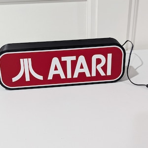 Retro Gaming Atari LED Light Box Sign - Handmade 3D Printed Illuminated ...