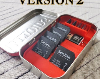 Altoids Mints Tin SD/Micro-SD card holder insert Version 2