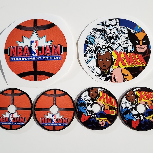 Arcade1Up/Sanwa Joystick Dust Cover – NBA Jam or X-Men v2 -Set of 2 and Sticker
